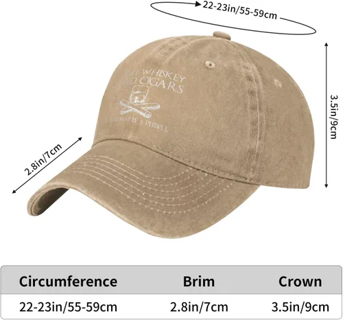 Vista 40 de Philysonic Funny Hat I Like Whisky and Cigars and Maybe 3 People Sombreros para Hombres Gorras de Béisbol Gorras Ajustables