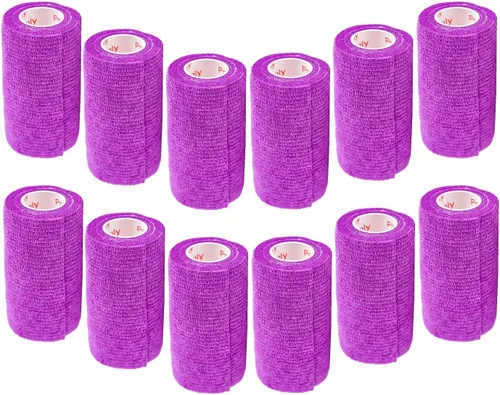 Vista 64 de Cinta adhesiva para veterinarios (negro) (paquete de 2) (3 pulgadas x 15 pies), autoadhesiva, adherente, cohesiva, flexible, autoadhesiva, rollo