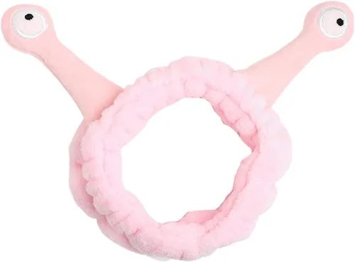 Vista 3 de Diadema de felpa para niñas, para mujeres y niñas, con dibujos animados, caracol, antena, ojos, banda para el cabello, turbante