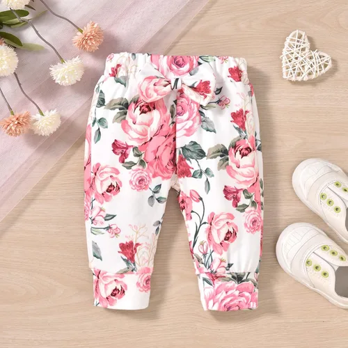 Vista 7 de Aalizzwell Conjunto de pantalones de canalé para bebés y niñas