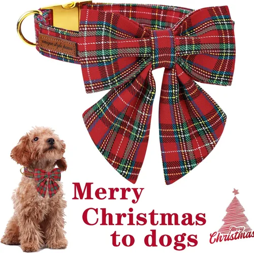 Vista 82 de Unique style paws - Collar para perros con corbatín, collar ajustable para perros y gatos, pequeño, mediano y grande