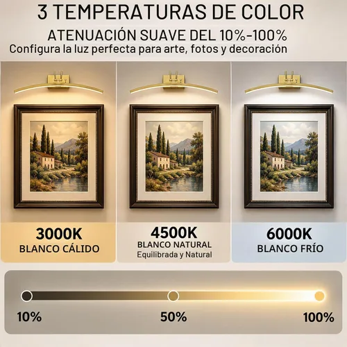Vista 8 de PAIHOME - Luces de imagen doradas de 16 pulgadas para decoración de pared Dorado