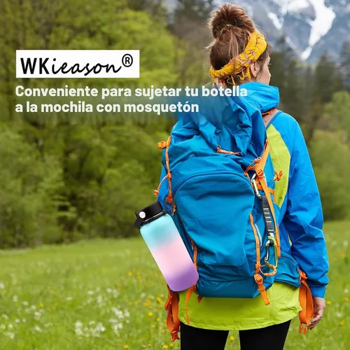 Vista 5 de WK IEASON 2 in 1 Water Bottle Handle Strap Carrier with Shoulder Strap for Hydro Flask Wide Mouth 12oz-64oz, Adjustable Water Bottle Sling Holder