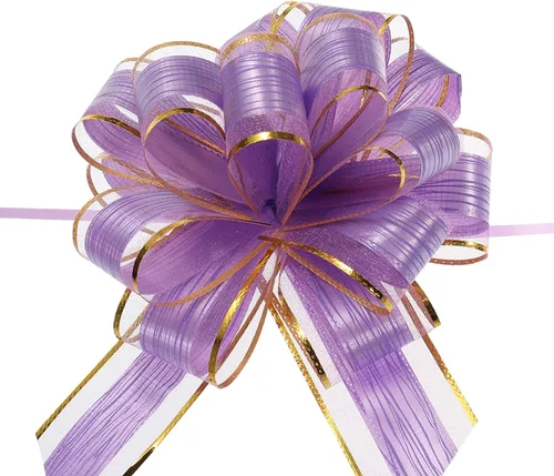 Vista 21 de MECCANIXITY 20 lazos grandes de organza de 7 pulgadas para envolver regalos, cintas de organza color negro para cestas de boda, regalos de fiesta
