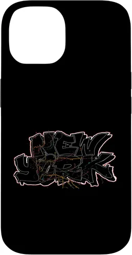 Vista 4 de Funda para iPhone 16 Graffiti New York y trenes