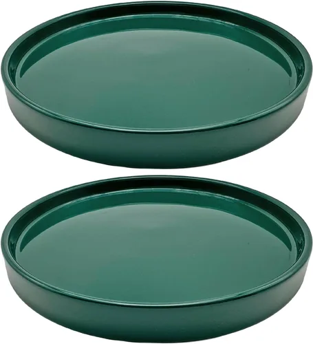Vista 12 de Yukfona - 4 bandejas de cerámica para macetas, bandejas de 4 5 6 7 8 9 10 11 12 13 pulgadas para interior y exterior, resistente, duradera, base