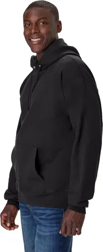 Vista 4 de Hanes Sudadera con capucha de forro polar pesado para hombre, sudadera de algodón para hombre Negro