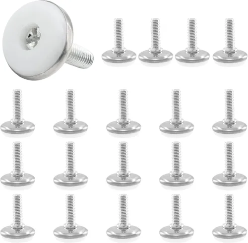 Vista 8 de 20 niveladores de muebles de rosca M6, pies niveladores de mesa M6, patas niveladoras ajustables atornillables para muebles, nivelación deslizante