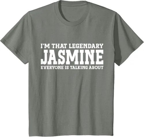 Vista 70 de Jasmine Personal Name - Camiseta divertida de jazmín para mujer y niña, Negro