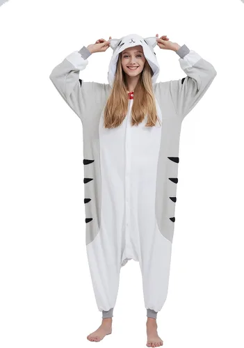 Vista 2 de SimZoo Adult Animal Onesie Pajamas, Men and Women's Animal Cosplay Costume Sleepwear, One-Piece Unisex Homewear