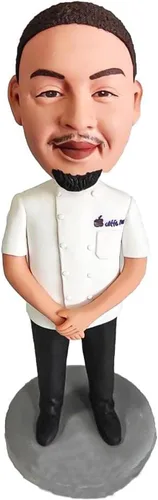Vista 13 de Bobblehead personalizada - Figura personalizada para hombres, escultura personalizada hecha a mano de la foto, regalo único para marido, papá