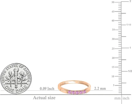 Vista 152 de Dazzlingrock Collection Anillo de boda redondo de 5 piedras preciosas o diamantes para mujer en oro macizo de 10 K/14 K/18 K