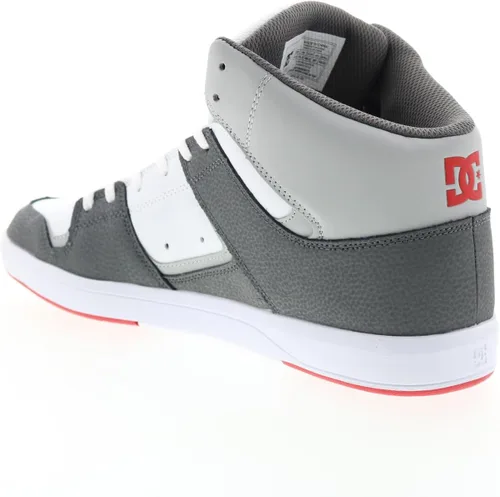 Vista 7 de DC Zapatos deportivos de skate de caña alta para hombre, BlancoGrisRojo (Wyr)