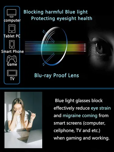 Vista 4 de Onrtry Tony Stark - Lentes de bloqueo de luz azul para hombres y mujeres, montura de metal retro, lentes de Iron Man Spider-Man
