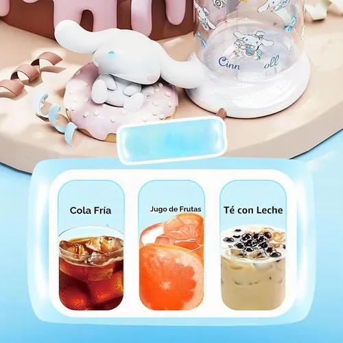 Vista 6 de Roffatide - Botella de plástico de dibujos animados verde para cachorros, vasos portátiles, tazas de viaje, botella agitadora de plástico, botella