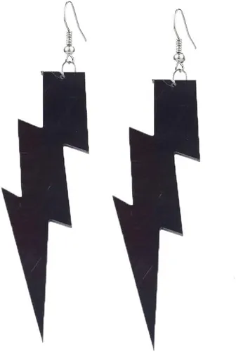 Vista 11 de Pendientes con colgante RUIZHEN con forma de rayo para mujer, con colores a elegir, acrílico exagerado 6 pares conjunto-1
