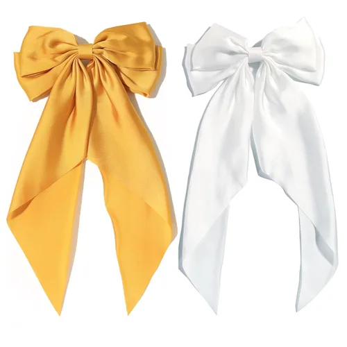 Vista 6 de SUSULU Pinzas para el cabello con lazo de cinta negra con cola larga, horquillas para fiestas y accesorios para mujeres y niñas, 2