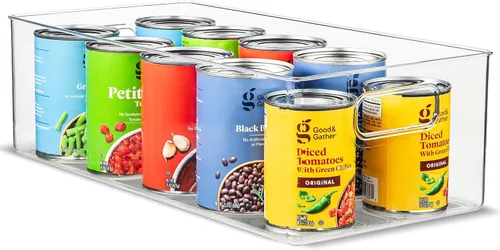 Vista 40 de Contenedor de plástico transparente para almacenamiento de alimentos con asas para organizar cocina, despensa, refrigerador, congelador, despensa