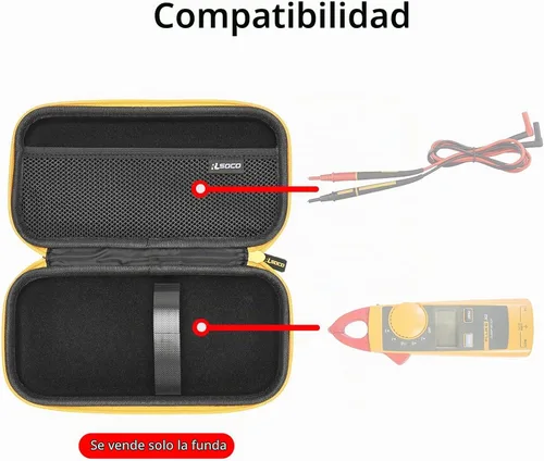 Vista 4 de RLSOCO Estuche de transporte para medidor de abrazadera Fluke 362 True-rms AC DC (solo estuche)