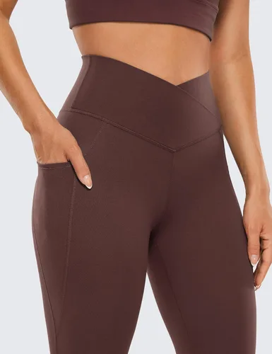 Vista 4 de CRZ YOGA Butterluxe - Leggings de entrenamiento con cintura cruzada para mujer, con bolsillos, 25 pulgadas, cintura alta en V, pantalones de yoga