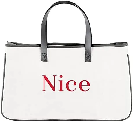 Vista 3 de Santa Barbara Design Studio F2F Bolsa de lona navideña, 20 x 11 pulgadas, traviesaagradable