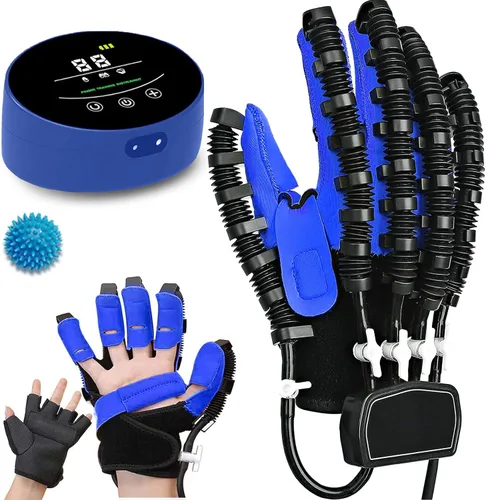 Vista 7 de Guantes de robot de rehabilitación de manos, equipo de entrenamiento de recuperación de hemiplejia, enderezamiento de dedos para recuperación