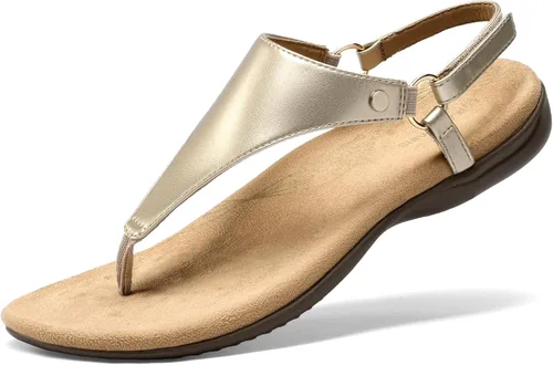 Vista 16 de DREAM PAIRS Sandalias planas para mujer, con soporte de arco, ortopédicas, cómodas, suaves, acolchadas, para verano, con correa en T