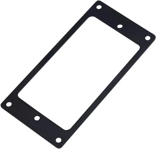 Vista 5 de 2 piezas Share Goo Metal Flat Humbucker Cover Electric Guitar Pickup Frame Anillo de montaje con tornillos (negro)