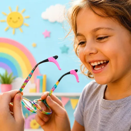 Vista 6 de Agarres para Orejas de Gafas para Niños Paquete de 12 - Ganchos Antideslizantes para Orejas de Gafas para Niños y Adultos - Sujetadores Agarradores