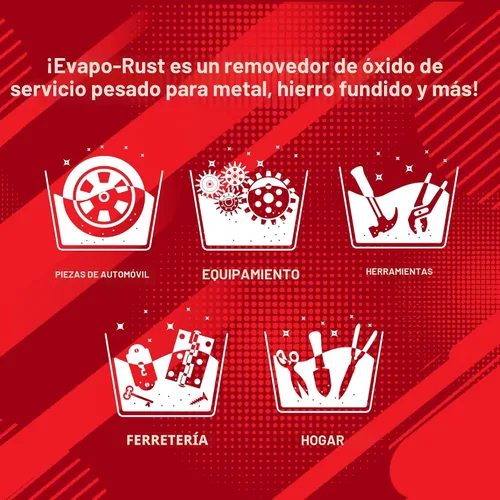 Vista 6 de Evapo-Rust ER012 Heavy Duty – 128 oz, removedor de óxido para piezas de automóvil, hardware, antigüedades Quitadores de óxido y productos químicos