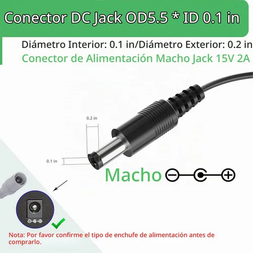 Vista 4 de Adaptador de fuente de alimentación de 18 V 1 A CA, adaptador de 18 voltios y 1 amperio, enchufe de 0.217 in x 0.083 in compatible con 18 voltios