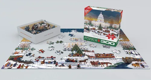 Vista 3 de EuroGraphics - Rompecabezas familiar Tiempo de Fiestas en el Capitolio, 300 piezas