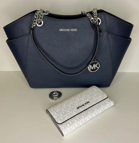 Vista 3 de Michael Kors Jet Set - bolsa de hombro para viaje con cadena grande cartera triple Michael Kors Jet Set