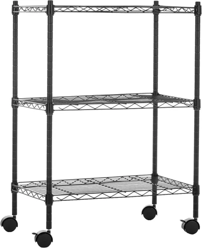 Vista 20 de Amazon Basics Estante organizador ajustable de alambre de acero resistente con 3 estantes para cocina, garaje, 23.2 pulgadas de largo x 13.4