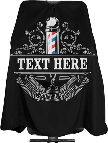 Vista 26 de Capa de barbero impermeable personalizada, Capa de peluquero personalizada, Añade tu texto, Capa de salón personalizada para hombres, Capa de corte