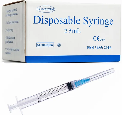 Vista 12 de Jeringa de 0.1 fl oz con aguja de 23G 1 pulgada, embalaje individual desechable (2 ML-23G-20PACK)