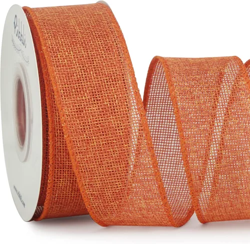 Vista 7 de Ribbli Cinta con alambre de arpillera verde manzana, 1-1/2 pulgadas x 10 yardas, cinta con borde con alambre para lazo grande, corona, decoración