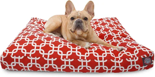 Vista 14 de Majestic Pet Cama para perro de espuma viscoelástica triturada, pequeña con funda extraíble lavable, cama ortopédica rectangular para perros, cama