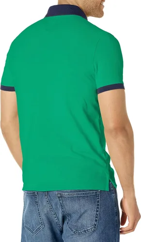 Vista 2 de Tommy Hilfiger Men's Short Sleeve Cotton Pique Flag Polo in Regular Fit