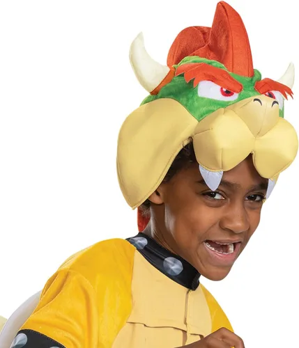 Vista 3 de Disguise Disfraz de Bowser con capucha, disfraz oficial de personaje de Super Mario para niños, talla (4-6)