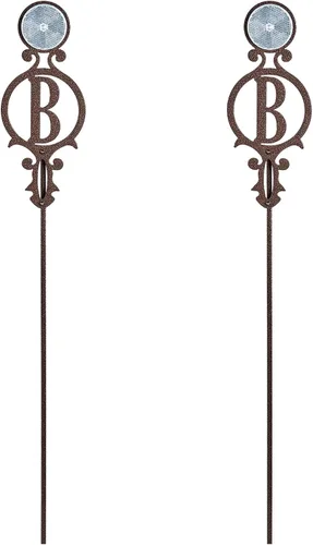 Vista 8 de Touch of Class Pathways Marcapasos Reflectantes para Entrada de Dos Unidades para Uso en Exterior Diseño de Emblema de Flor de Lis Juego