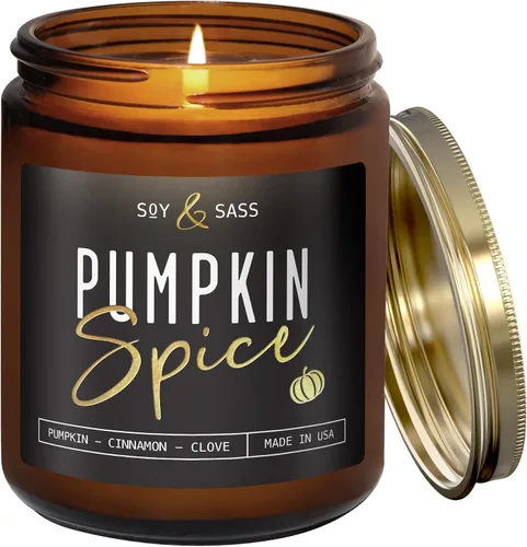 Vista 8 de Vela de menta – Vela de Navidad 'Candy Cane' con mentol, menta y vainilla – Infundida con aceites esenciales I Velas de Navidad perfumadas I 9