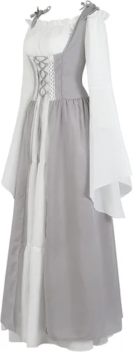Vista 2 de Zhitunemi Renaissance Dresses for Women Costumes Medieval Dress for Women Renfaire Outfit - Halloween Parties Costume Events