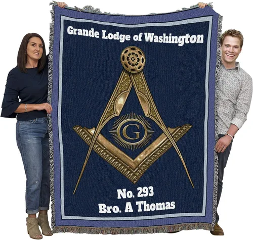Vista 15 de Pure Country Weavers Order of The Eastern Star - Manta de tapiz de regalo masónico OES tejida de algodón, fabricada en los Estados Unidos