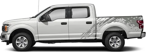 Vista 2 de Side Mud Splash - Calcomanías de vinilo para automóvil, compatibles con Ford F150 2015-2020 (par) (negro brillante)