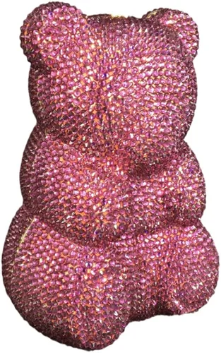 Vista 2 de Wholesales Handmade Bling Crystal Rhinestone Clutch Evening Bag for Formal Party Diamond Small Gummy Bear Clutch Dinner Purse