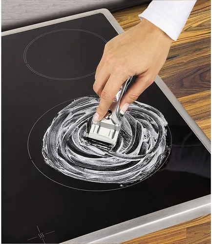 Vista 3 de Kingzhuo 1 raspador de vidrio adecuado para placas de cocción de vidrio y cerámica de inducción y 5 accesorios de repuesto, raspador de cerámica
