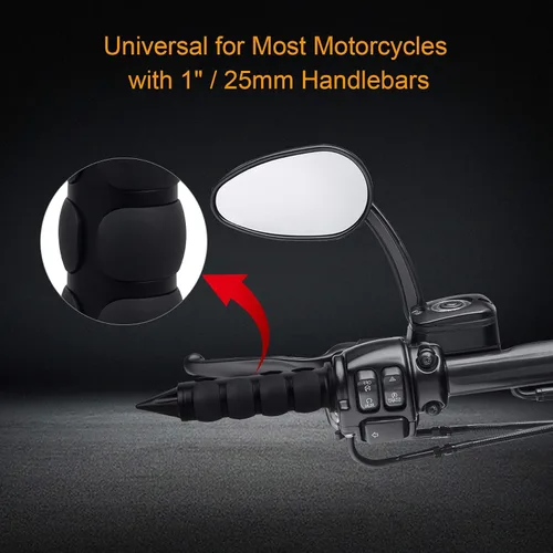 Vista 3 de NTHREEAUTO Empuñaduras de Mano de Motocicleta Universales de 1" / 25mm para Manillar