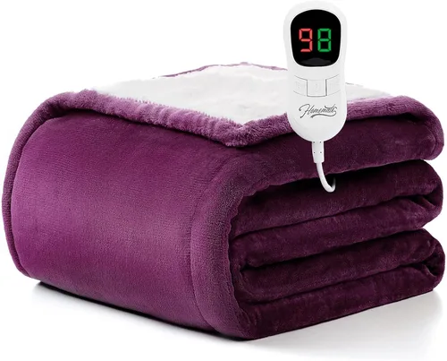 Vista 19 de Homemate Heated Blanket Electric Throw 50"x60" Heating Blanket ETL Cert 02 - Navy Blue