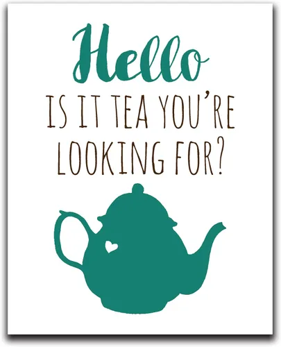 Vista 15 de Moonlight Makers Funny Wall Decor With Sayings, A Cup Of Tea Solves Everything (Cups), Funny Wall Art, Room Decor for Bedroom, Bathroom, Kitchen